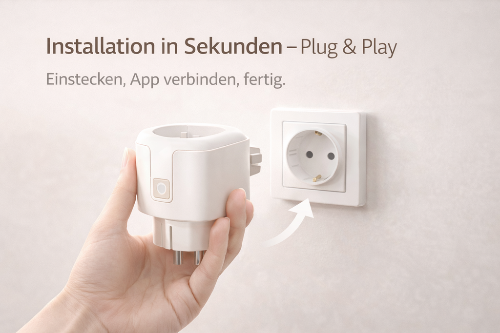 Smarte WLAN Steckdose 16A mit Energie-Monitor